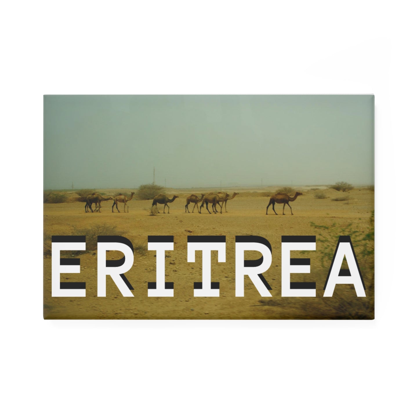 ERITREA Button Magnet, Rectangle (1 & 10 pcs)